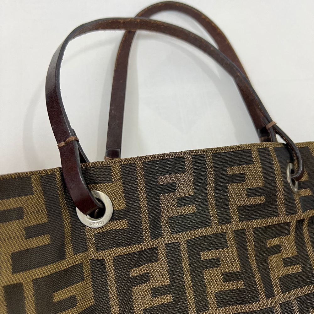 Fendi Zucca Brown Jacquard Tote Bag - Picture 8 of 12